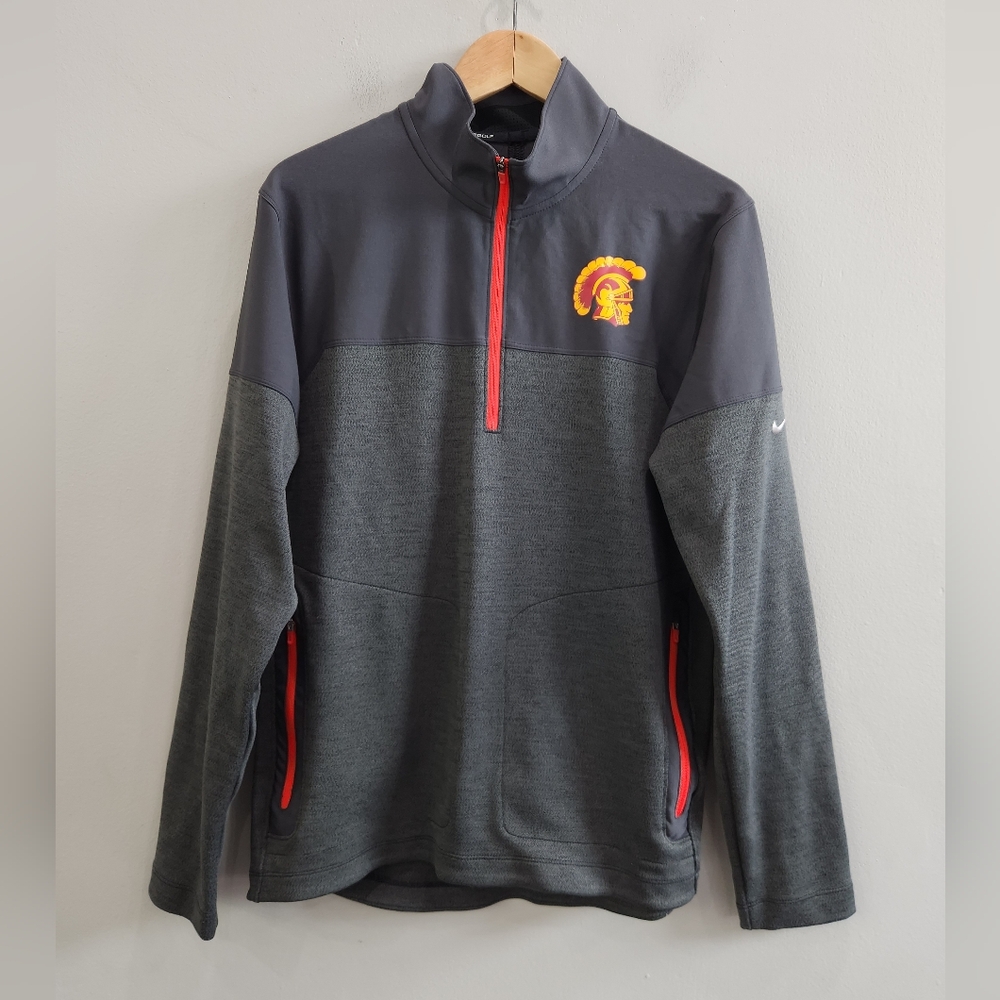 USC Trojans Nike Golf Tour Performance Activewear Pullover 1/2 Zip Men's Small